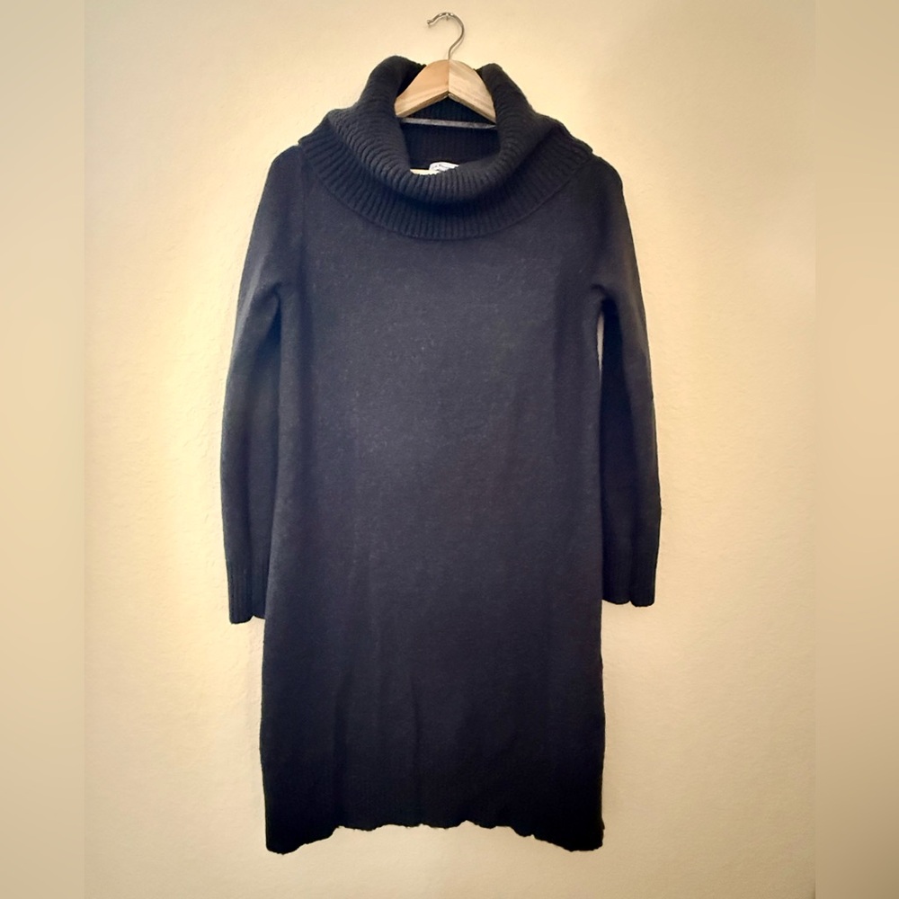 G.H. Bass & Co. Charcoal Gray Cowl Neck Sweater Dress